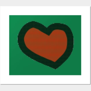 Chunky Knitted Red Heart Valentines Day Posters and Art